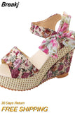 Lace Leisure Women Wedges Heeled Women Shoes 2023 Summer Sandals Party Platform High Heels Shoes