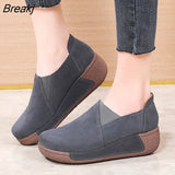 Sneakers for Women Fashion Platform Korean Version Rocking Shoes Female Slip on Casual Flat Warm Loafers Retro Mon
