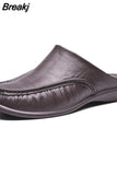 Men's Slippers EVA Slip on Flats Shoes Walking Men Half Slipper Comfortable Soft Household Sandals Size 40-47