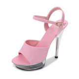 Sandals Woman Drag Queen High Heels 13-15CM Platform Ladies Sandals Open Toe Women Wedding Shoes Sandals Big Size