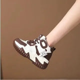 Casual Platform Sport Shoes for Women Lace Up Thick Soled Sneakers Ladies Heighten Casual Shoes Woman Chaussure