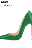 Shoe Heel Sexy Woman High Heel 12 cm Stilettos Women Party Brand Designer Shoes Patent leather Pointed Toe QP055