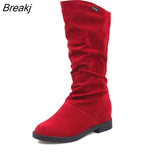 Snow Boots Women Winter Shoes Casual Woman High Boots Black Red Soft Comfortable Female Footwear