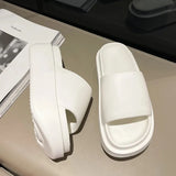 EVA Thick Sole Slippers for Women Summer 2024 Fashion Home Platform Slippers Woman Open Toe Non Slip Beach Slides
