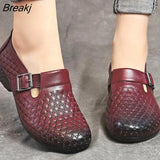 Spring Flat Shoes Woman 2022 Vintage Flats Women Casual Shoes Genuine Leather Soft Bottom Ladies Leather Shoes Size