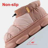 Winter Cotton Shoes for Women Down Waterproof Lightweight Snow Boots Female Thick Bottom Keep Warm Plush Ankle Boots