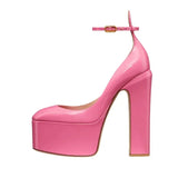 Heels Women Pumps Elegant Patent Leather Office Lady Shoes Luxury Brand High-heeled Female Platform Shoes Summer 2024