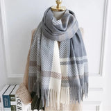 Free Shipping Scarf Headscarf Winter Women Ladies Men Preppy Striped Warm Scarves Soft Pashmina Mujer Female Male Wrap