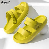 New Women Fashion Summer Platform Comfortable Slippers Outdoor Beach Flip Flops Soft Sole Slide Sports Casual