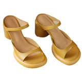 Women High Heels Mules Shoes Chunky Slippers Summer Sandals 2023 New Designer Sexy Flip Flops Slingback Pumps Women Shoes