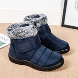 New Waterproof Snow Boots for Women Non Slip Bottom Faux Fur Ankle Boots Woman Couples Plus Size Thick Plush Winter