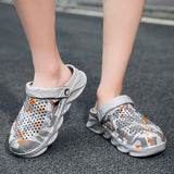 Men's 2023 Summer Shoes Men Slippers Breathable Non-slip Mules Male Garden Shoes Casual Beach Sandals