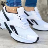 Ladies Sneakers Spring and Autumn New Lace Up Wedge Platform Shoes Ladies Outdoor Fashion Air Cushion Casual Runing