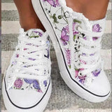 Canvas Shoes 2023 New White Wild Women Large Size Shallow Mouth Lace-up Sports Shoes Casual Flat Women Shoe Femme