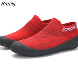 Men Shoes Sneakers Breathable Mesh Men Casual Shoes Plus Size Lightweight Sneakers Sock Shoes Slip On Flats Soft Walking
