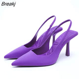 Print Pumps Slingbacks Women Elegant Summer Heeled Sandals Women Sexy Party Heels Animal Print Zapatos Para