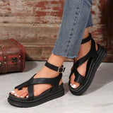 Women's Elevation Platform Sandals, Casual Flat Comfortable Front and Back Strap Beach