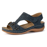 Women's Flowers Wedge Sandals Summer 2023 Plus Size 43 Platform Walking Sandalias Mujer Lightweight Non Slip Roman Shoes