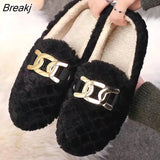 Autumn Winter New Outdoor Home Indoor Wool Bag with Cotton Shoes Anti Slip Warm Lady Beans Shoes 36-40