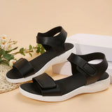 Breakj Size 2024 Summer New Daily Casual One-Word Velcro Women's Flat