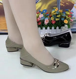 Fashion Sweet Golden Square Heel Pumps for Night Club Women Black High Quality Office Spring Shoes Sapatos Azuis