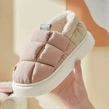 Women's Winter Warm Plush Cotton Slippers Thick Bottom Non Slip Waterproof Home Slippers for Women Indoor Outdoor Casual