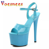 Dance Model Shoes Women Catwalk Shoes Sandals 9 13 15 17 20 CM Sexy High Heels Platform Sandals Girls Shoe Party