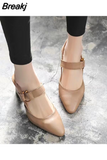 Toe Simple Buckle Sandals Women 2023 Summer New Baotou Back Empty Sandals High Heel Sandals Women's Shoes High