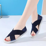 45 Sport Sandals Women's 2023 New Soft Sole Lightweight Two-Wear Casual Slippers Socofy Stretch Cloth Women's Summer