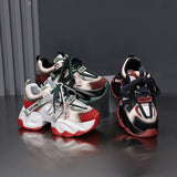 Breakj Sweet And Cool Girl Dad Shoes Super High Sneakers Thick Sole Light Breathable Versatile School Style Hot