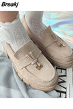 Women Loafers Shoes Brand New Dropship 2023 Spring Fashion Sweet Lolita Cosplay Walking Comfy Chunky Heels Women