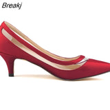 2023 New spring and autumn fashion OL low heeled shoes sexy patchwork women pointed toe pumps size 35-42