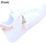 New Spring Autumn Female Tennis Fashion White Shoes Woman's PU Leather Solid Color Casual Basketball Footwears Plus Size
