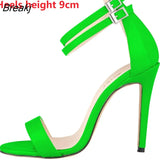 2023 Women Sandals Summer Fashion Brand Thin High Heels Ankle Strap Gladiator Sandal Narrow Band Party Pump