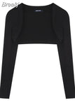 Piece Dress Set Woman Casual Long Sleeve Crop Tops + Pure Color Strap Mini Dress Elegant Korea Fashion Suit Female 2023