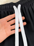 Women Long Pants 2023 Spring Summer Elastic Waist Striped Wide Leg Full Length Trousers Casual Streetwear Female