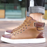 Autumn Winter Male Footwear Patchwork Flats sneakers High Top Men Shoes Canvas Men Casual Shoes BIG Size
