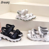 New Adjustable Hook Loop Chunky Sandals Female Wedges Shoes Platform Sport Sandals Womens Shoes Comfort Sneaker