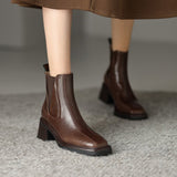 Children Winter Boots Autumn 2024 New Low-Heeled Chelsea Warm Martin Boots Women's Thin