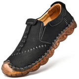 Size 38-46 Genuine Leather Shoes Men Handmade Shoe Casual Loafers Soft Breathable Flats Shoes Men's Moccasins for