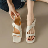 Women Sandals Summer Suede Mid Heels Fashion Shoes Brand Slides Open Toe Pumps Party Shoes Dress Lady Zapatos Mujer 2023