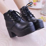 Size 41 Ankle Boots, Short Boots, Thick Heels, Martinson Pastry Tie, Thick Soles, High Heels, Single