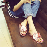 Women's Fashion Sequins Plus Size Slippers Women's Solid Color Flat Slippers Summer Slipper Flip Flops Women House