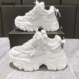 Women's Shoes 2023 White Shoes On Platform Ladies Woman Vulcanize Casual Breathable Sneaker Black Chunky Sneakers