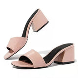 Breakj Fashion Large-Size Women's Shoes 2025 New Summer Heel Coarse Heel Wearing