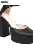 High Heeled Women Pumps 2023 Vintage Buckle Mary Jane Shoes Great Quality In Spring Summer All-match Temperament