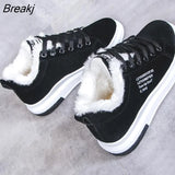 Women's Shoes Winter Women Boots Warm Fur Plush Lady Casual Shoes Lace Up Fashion Sneakers Zapatillas Mujer Platform Snow
