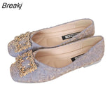 New Fashion Summer Elegant Women Flat Comfortable Outdoor Casual Shoes Pumps Metal Decoration Slip-on Modern Woman