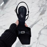 Women's Shoes Sexy Sandals Summer Square High-heeled Shoes Pointed Stiletto Sexy Nightclub Shoes Platform