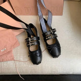 Spring Women Mary Jane Shoes Fashion Round Toe Ladies Comfort Soft Sole Flats Women's Comfort Ballerinas